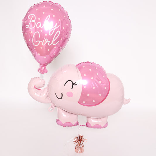 Baby Girl Elephant Balloon, 31in